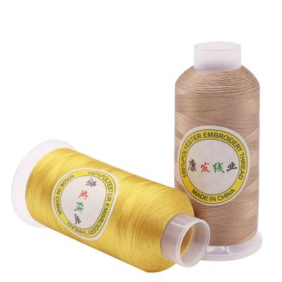 100% polyester 120d 2 5000Y fil de broderie à faible rétrécissement OEM ODM accepté