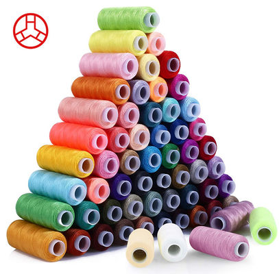 60 couleurs fil de couture en polyester arc-en-ciel pour bricolage