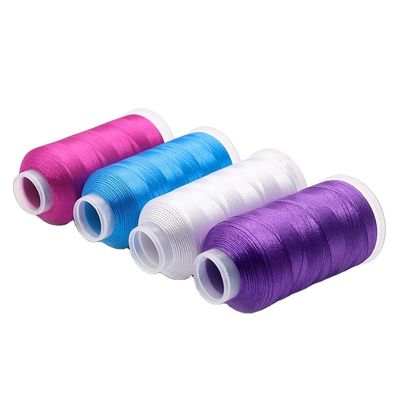 120d/2 Fil réfléchissant en soie pour broderie Haute vitesse 5000 mètres Haute ténacité